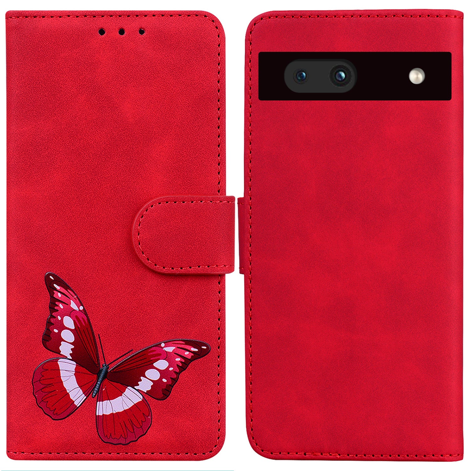 For Google Pixel 7a Skin-touch Feeling Phone Shell Big Butterfly Pattern Printing Wallet PU Leather Stand Cover Case For Google Pixel 7a Skin-touch Feeling Phone Shell Big Butterfly Pattern Printing Wallet PU Leather Stand Cover Case